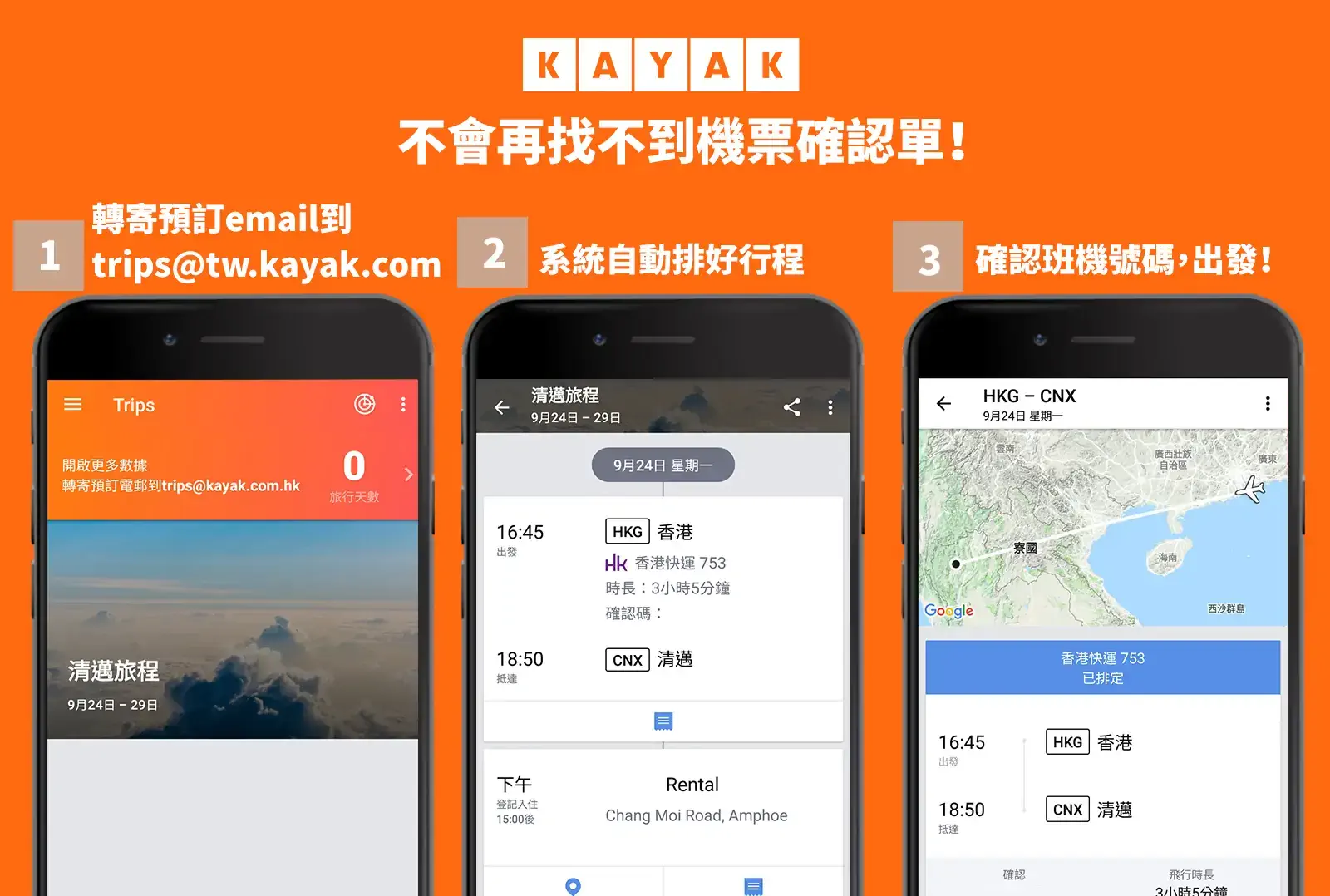 KAYAK Trips 功能