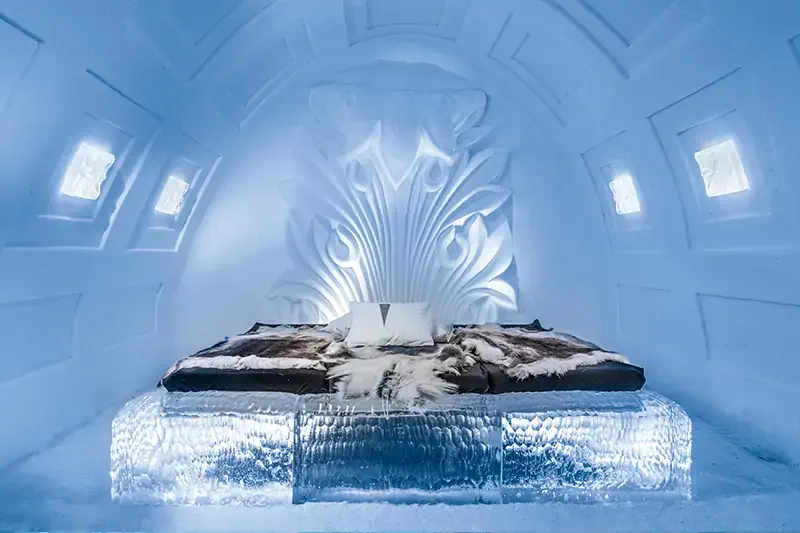 瑞典冰飯店(IceHotel)Art Suite Acanthus